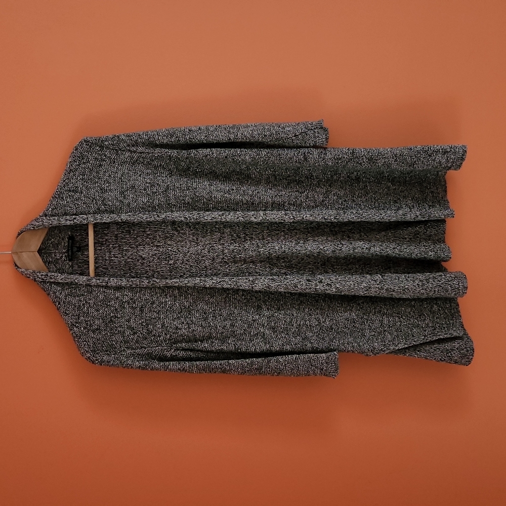Eileen Fisher open front cotton/linen cardigan, size S.